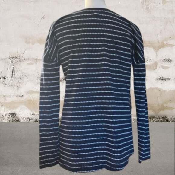 Abound Women's White and Blue Boxy Blouse Relaxed Fit Size Small - Picture 3 of 3